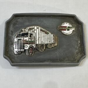 Vintage Consolidated Freightways CF Trucking Belt Buckle Truck